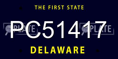 PC51417 Delaware License Plate