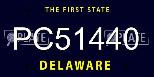 PC51440 Delaware License Plate
