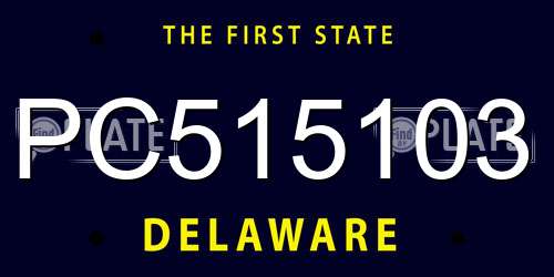 PC515103 Delaware License Plate