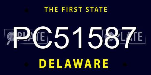 PC51587 Delaware License Plate