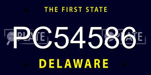 PC54586 Delaware License Plate