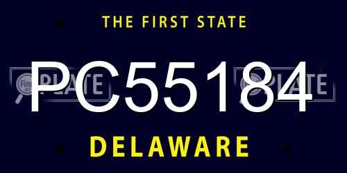 PC55184 Delaware License Plate