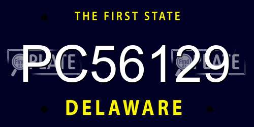 PC56129 Delaware License Plate