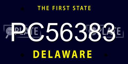 PC56383 Delaware License Plate