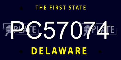 PC57074 Delaware License Plate