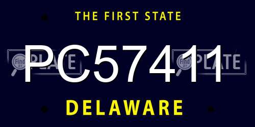 PC57411 Delaware License Plate