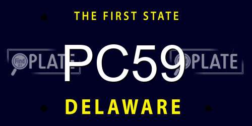PC59 Delaware License Plate