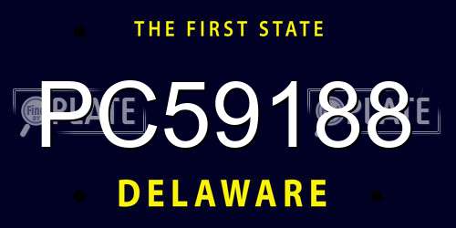 PC59188 Delaware License Plate