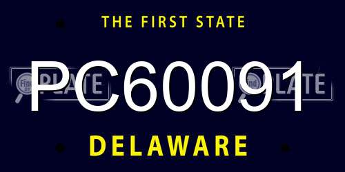 PC60091 Delaware License Plate