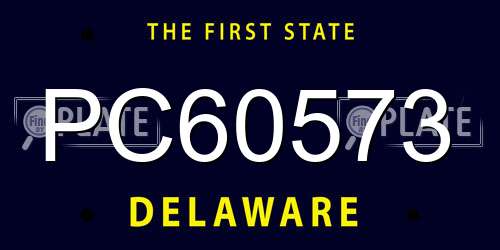 PC60573 Delaware License Plate