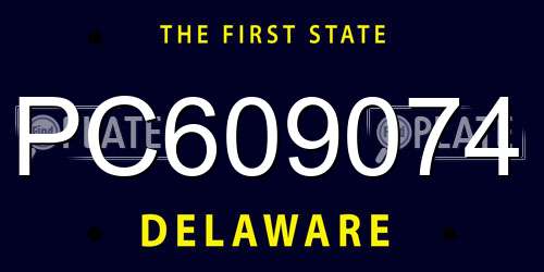 PC609074 Delaware License Plate