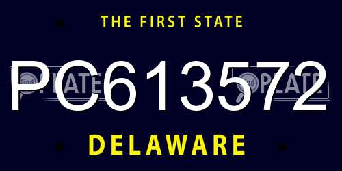 PC613572 Delaware License Plate