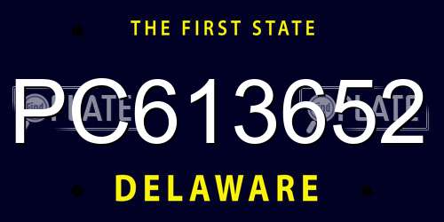 PC613652 Delaware License Plate