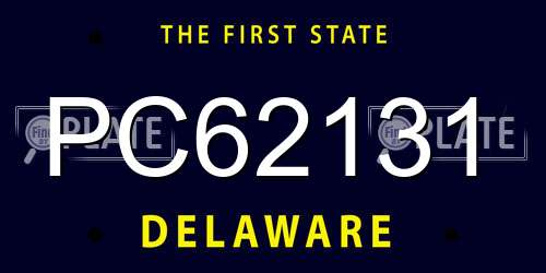 PC62131 Delaware License Plate