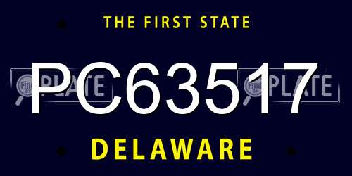 PC63517 Delaware License Plate
