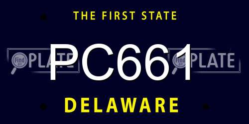 PC661 Delaware License Plate