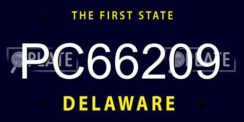 PC66209 Delaware License Plate