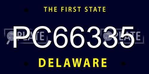 PC66335 Delaware License Plate