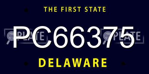 PC66375 Delaware License Plate