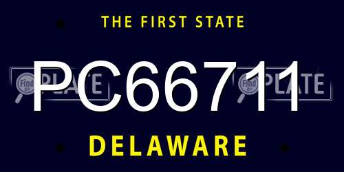PC66711 Delaware License Plate