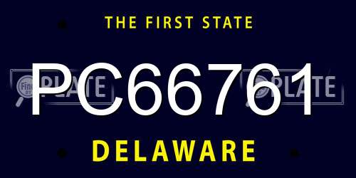 PC66761 Delaware License Plate
