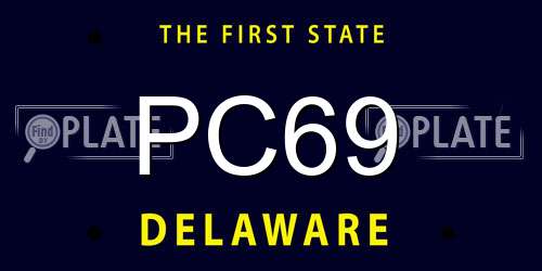 PC69 Delaware License Plate