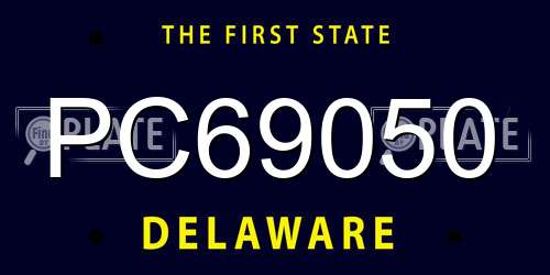 PC69050 Delaware License Plate