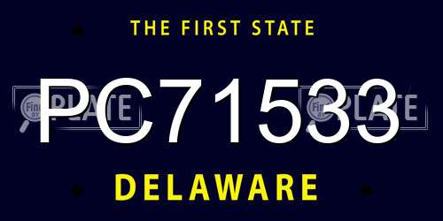 PC71533 Delaware License Plate