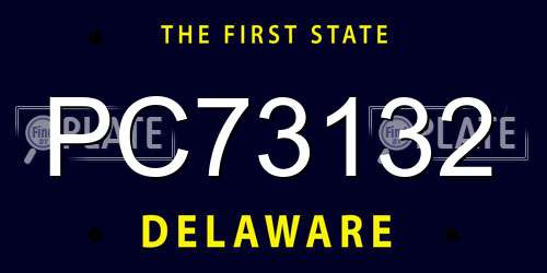 PC73132 Delaware License Plate
