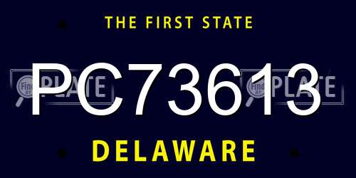 PC73613 Delaware License Plate