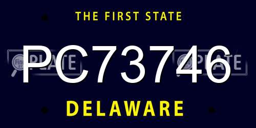 PC73746 Delaware License Plate