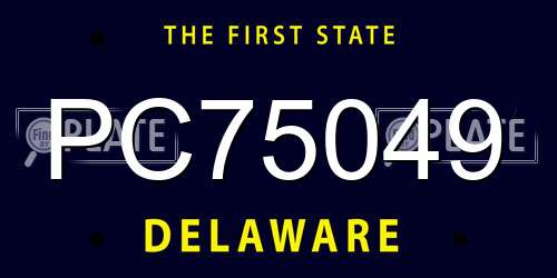 PC75049 Delaware License Plate