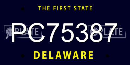 PC75387 Delaware License Plate