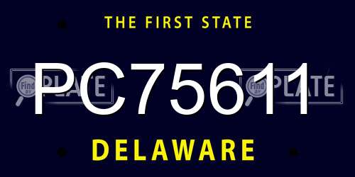 PC75611 Delaware License Plate