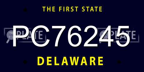PC76245 Delaware License Plate