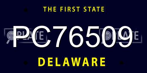 PC76509 Delaware License Plate