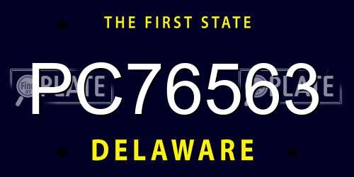 PC76563 Delaware License Plate