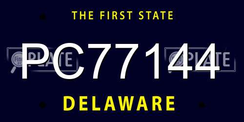 PC77144 Delaware License Plate