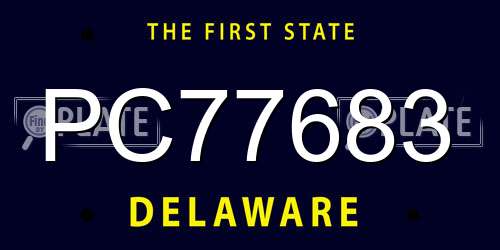 PC77683 Delaware License Plate