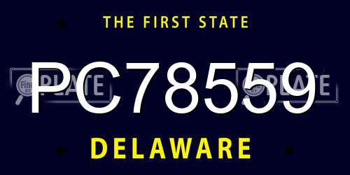 PC78559 Delaware License Plate