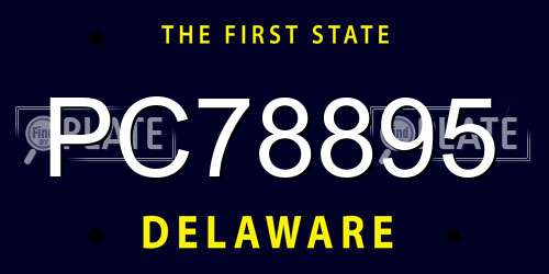 PC78895 Delaware License Plate