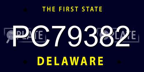 PC79382 Delaware License Plate