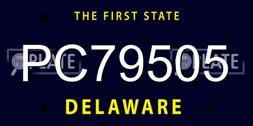 PC79505 Delaware License Plate