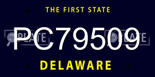 PC79509 Delaware License Plate