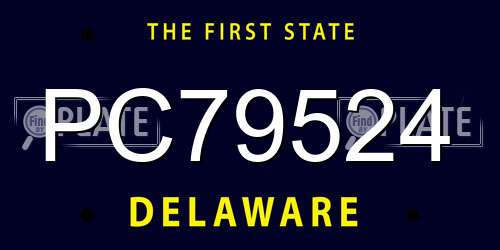 PC79524 Delaware License Plate