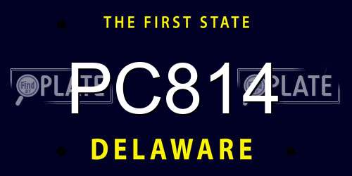 PC814 Delaware License Plate