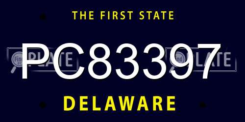 PC83397 Delaware License Plate
