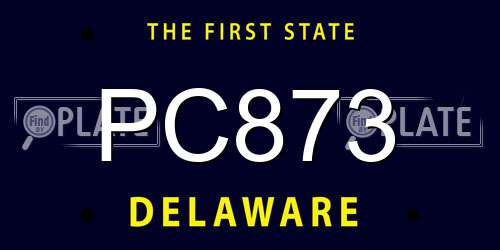 PC873 Delaware License Plate