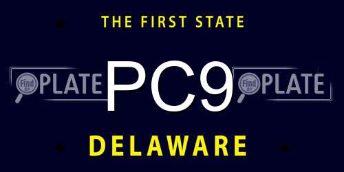 PC9 Delaware License Plate