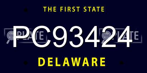 PC93424 Delaware License Plate
